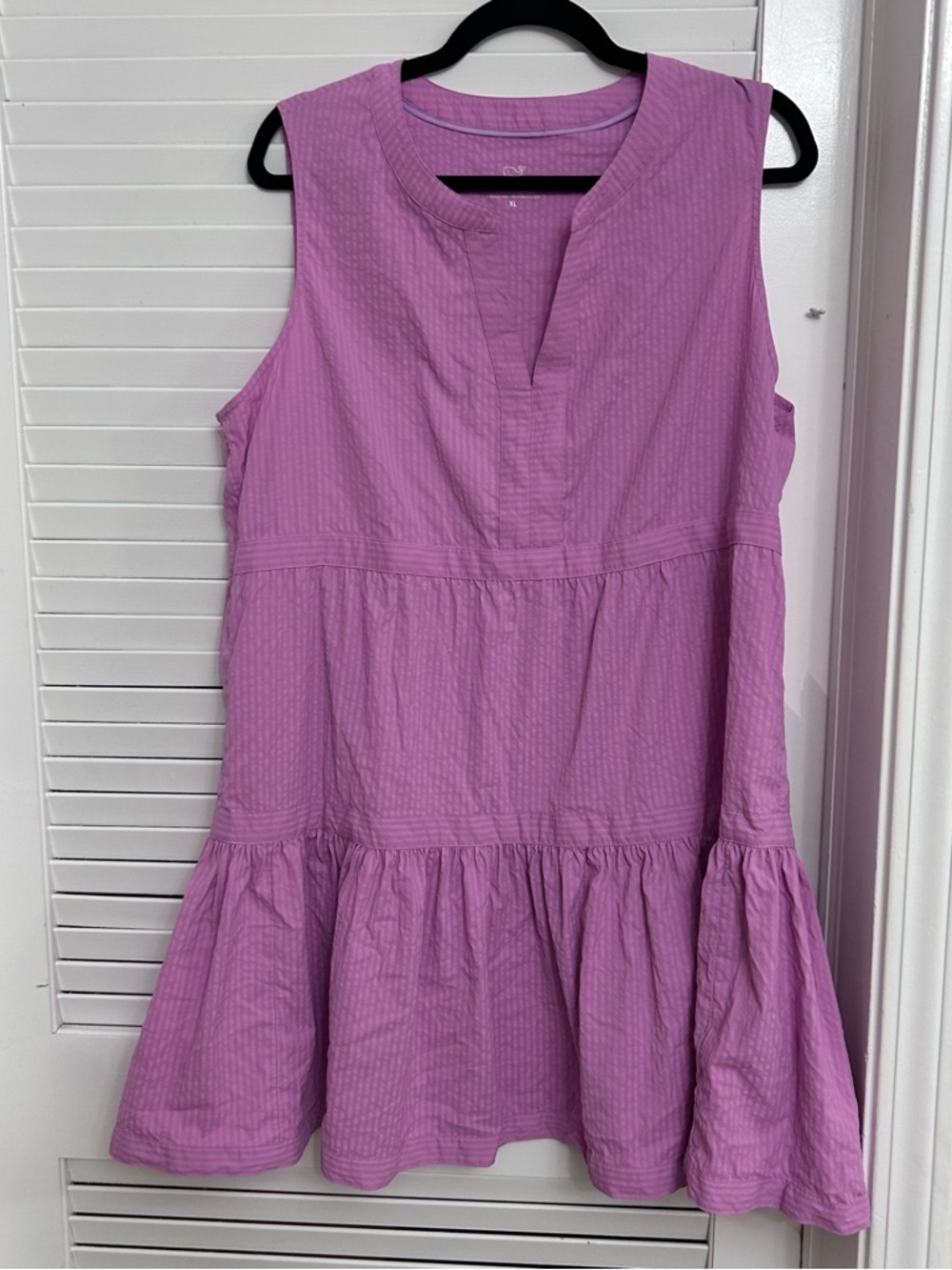 Vineyard Vines sleeveless ruffle mini dress pink purple size XL